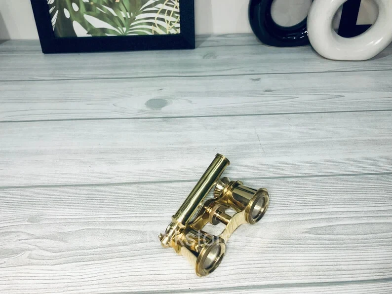 Handmade Binocular Polished Antique Nautical Opera Glasses Spyglass Scouts Solid - Image 4 of 4
