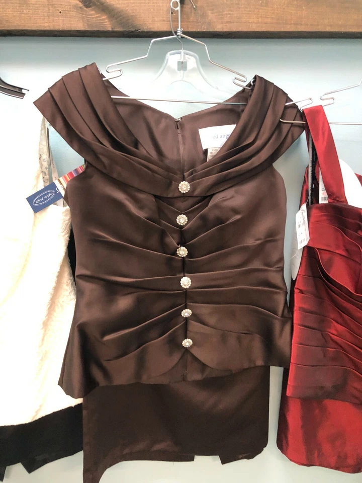 Lot 5 Alfred Angelo Mother o the Bride/Groom NEW Sample Dress Sz 10-16 Reg $1500 Foto 4 de 4