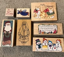 Merry Christmas Cats Rubber Stamp By Stamps Happen  & Other Stamps