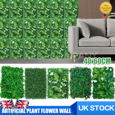 60x40cm Artificial Plant Wall Mat Fence Greenery Panel Decor Foliage Hedge Grass