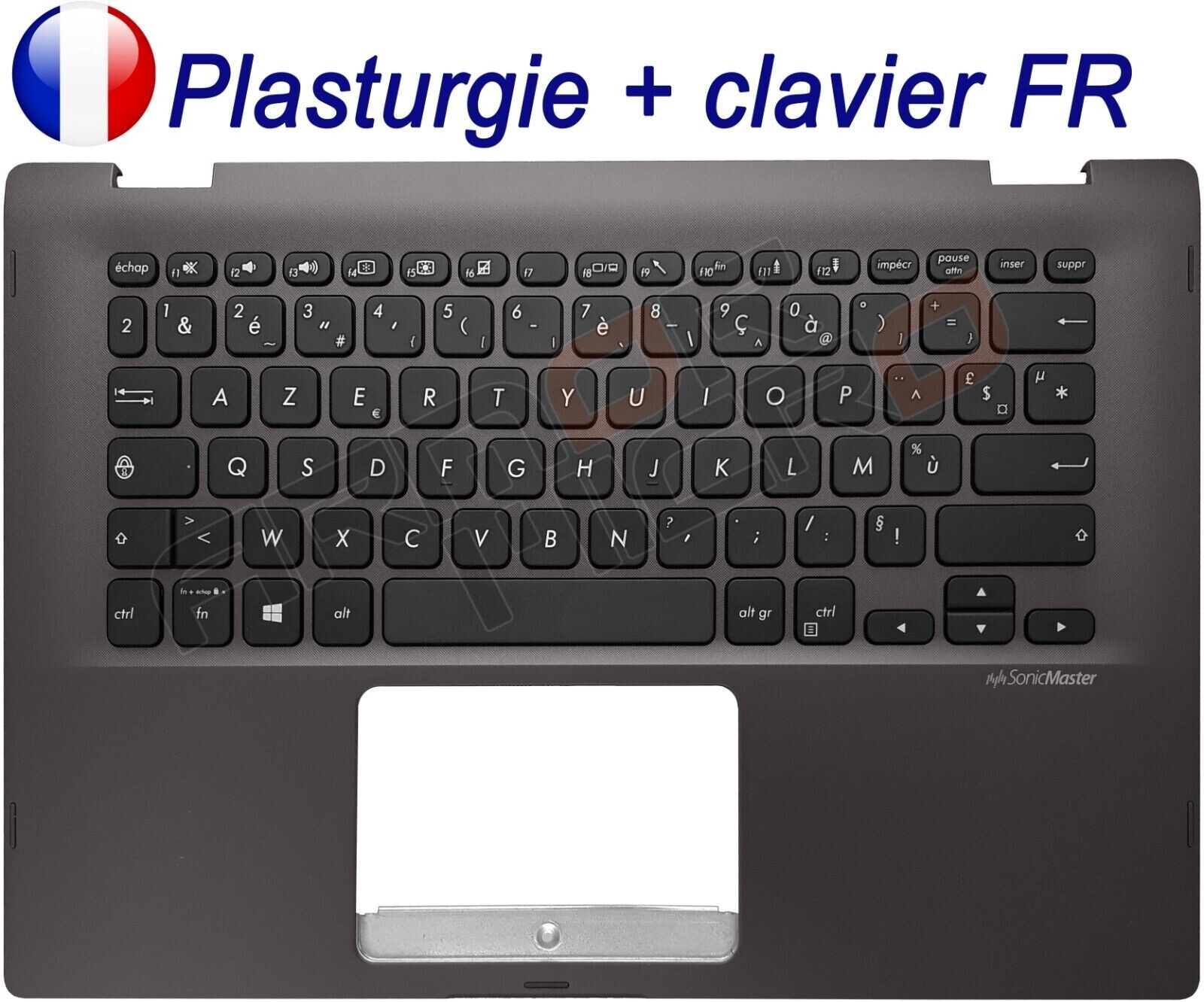 Plasturgie avec Clavier AZERTY Toucher Fluide pour ASUS VivoBook Flip 14 TP412