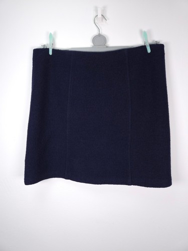Boden Skirt Size 20L Navy Pencil 100% Wool Panels Lined Work Office Casual
