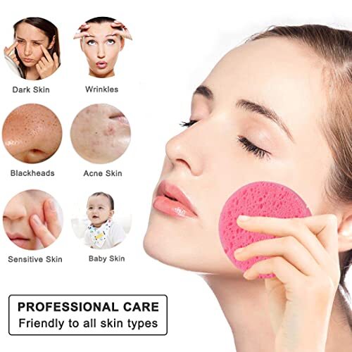 50-Count Compressed Facial Sponges Cellulose Facial Sponges 100% Natural Sponge - Picture 6 of 6