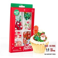 27 Counts Edible Royal Icing Cake Decorations - Christmas Icing Decorations
