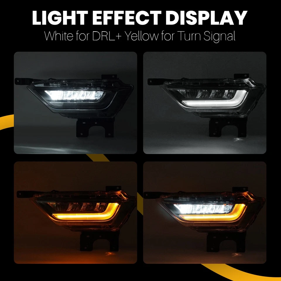 For Ford F150 F-150 XL 2021-2023 22 LED DRL Fog Lights W/SwitchBack Turn Signal Foto 4 de 4
