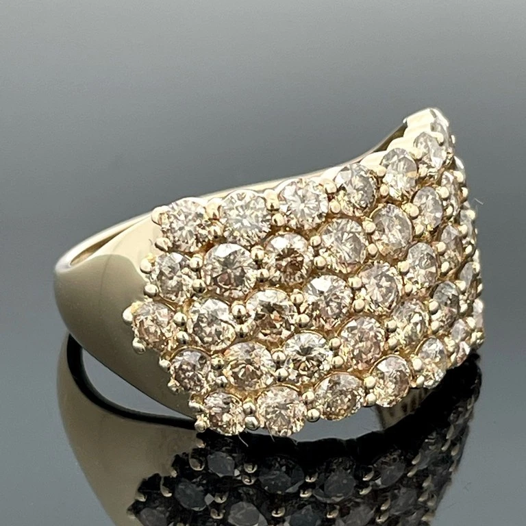 RING GR.21 (CA. 66) AUS 585/- GG MIT BRILLANTEN (GES.CA. 5,0 CT.) SCHMUCKJAGD - Bild 2 von 3