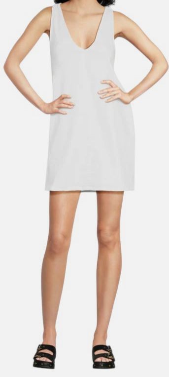 Rag & Bone Women's White Nala V-Neck Denim Minidress Size S