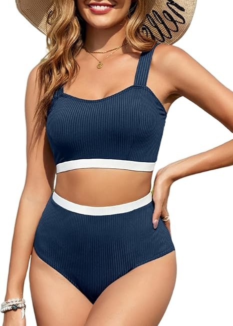 Bikini De Dos Piezas Para Mujer Con Relleno Y Cintura Alta – Bikini Curvy Playa