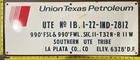 New ListingVintage Porcelain Oil Field Sign - Union Texas Petroleum, La Plata County, CO