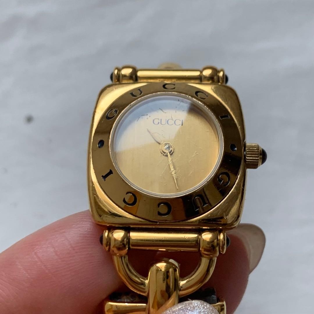 407 稼働 GUCCI 時計　レディース 6300L ゴールド ブラウン GUCCI - 407 稼働 GUCCI 時計 レディース 6300L ゴールド ブラウンの