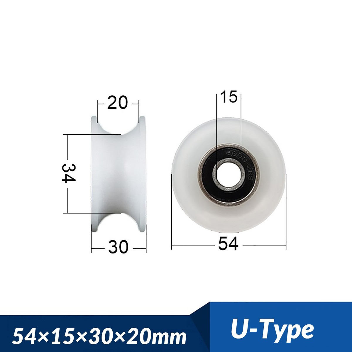 Nylon U Groove Bearing Pulley Wheel, For Elevator At ₹ 1/piece In - Foto 1