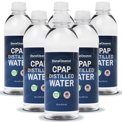 Distilled Water for CPAP Machine Travel Size Bottles 20 oz 6 Pcs