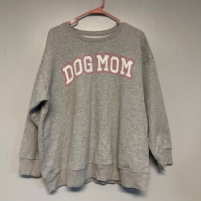 Celebrate! Gray Dog Mom Sweatshirt Plus women s Size XL crew neck lounge wear