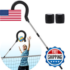 Volleyball Spike Trainer with Adjustable Height Real Ball Feel - Hitting Train