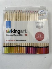 Kingart Studio Colored Pencil Set Soft Velvety Cores 72 Unique Colors New in Bo