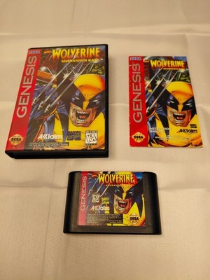 Wolverine Adamantium Rage Sega Genesis w/ Game & Manual - Tested & Working