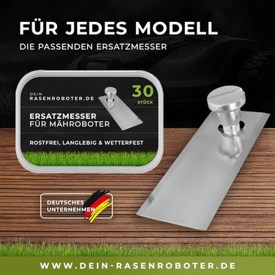30 rostfreie Edelstahl Ersatz-Messer-Klingen für ECHO Robotics TM-2050
