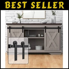 6FT Mini Barn Door Hardware Kit - Double Doors