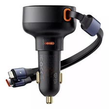 Baseus Car Charger 60W Dual Port Cigarette Lighter Car Charger