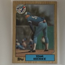 Topps 1987 Tom Henke #510 Toronto Blue Jays Baseball Trading Card Original