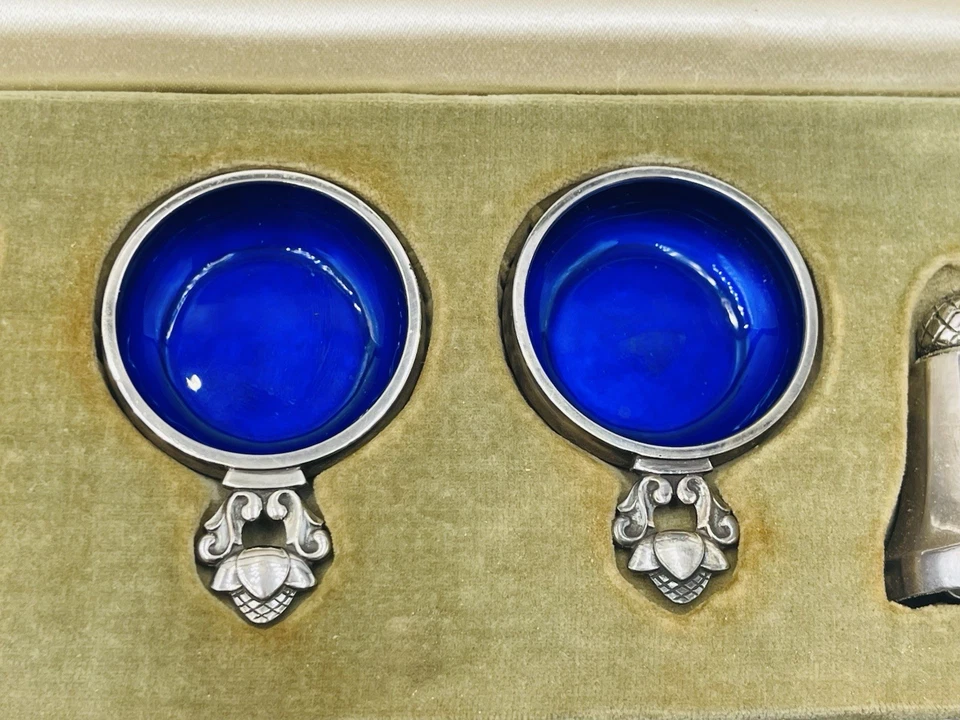 Georg Jensen Dinamarca Bellota Plata Esterlina Sal Pimienta Coctelera Bodega Caja Ajustable Foto 4 de 4