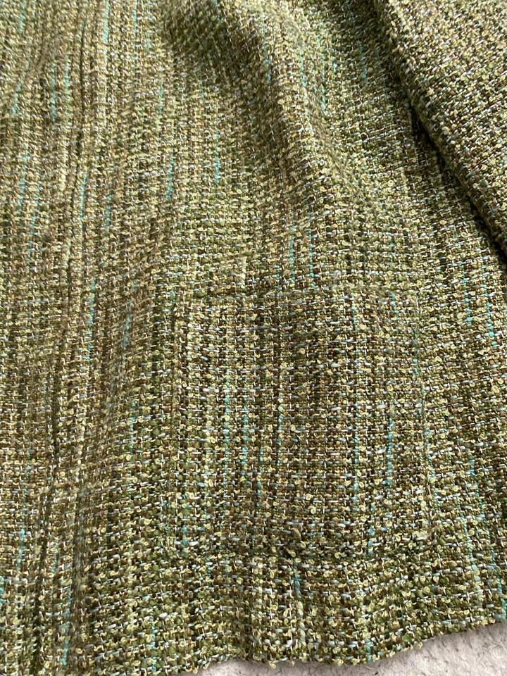 Chaqueta Emma James Mujer Tweed Cuello Redondo Cremallera Completa Verde Talla 18W Foto 3 de 4