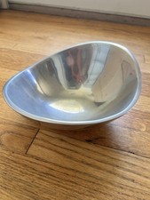 Vintage NAMBE Ware 569 Butterfly Metal Alloy Bowl  1967 8.5 in Wide