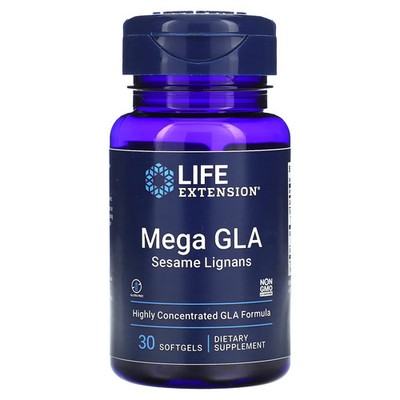 2 X Life Extension, Mega GLA Sesame Lignans, 30 Softgels