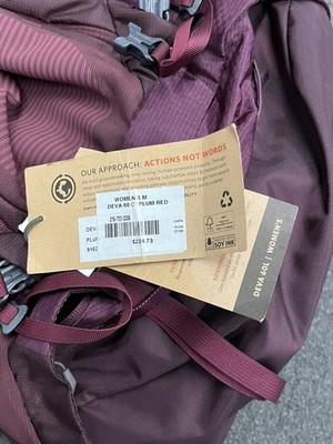 GREGORY DEVA 60 WOMEN'S BACKPACK PLUM RED NEW (MVP037508) | eBay