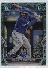 2023 Bowman Chrome Prospects Aqua Lunar Crater Refractor Lizandro Rodriguez 01wt