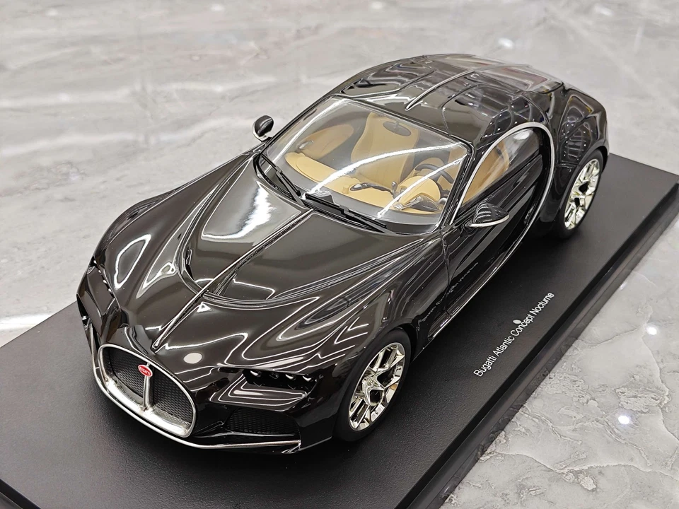Topspeed 1:18 Bugatti Atlantic Black Resin Limited Edition Car Model - Image 4 of 4
