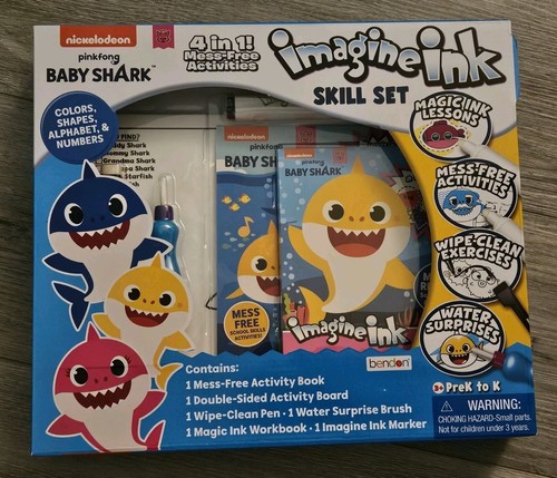 Nickelodeon Baby Shark 4 In 1 Mess Free Activities Imagine Ink Skill Set