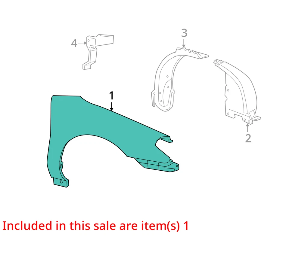 Ford FENDER ASM FRONT YF4Z16006BA NEW OEM YF4Z16006BA - Image 2 of 3