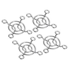 30mm Fan Finger Grill, 4 Pack Metal Grill Protector Guard, Silver