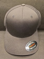 Port Authority Flexfit Mesh Back Cap L/XL Baseball Hat Trucker Mid Profile, New.