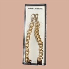 Phone Crossbody Universal Fits Any Phone Case Gold Chain Strap NEW SEALED in Box