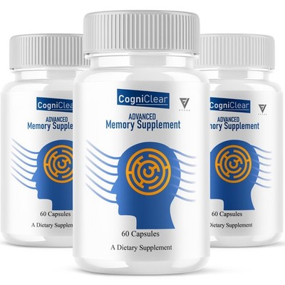 (3 Pack) CogniClear Memory Capsules, CogniClear Advanced Focus (180 Capsules)
