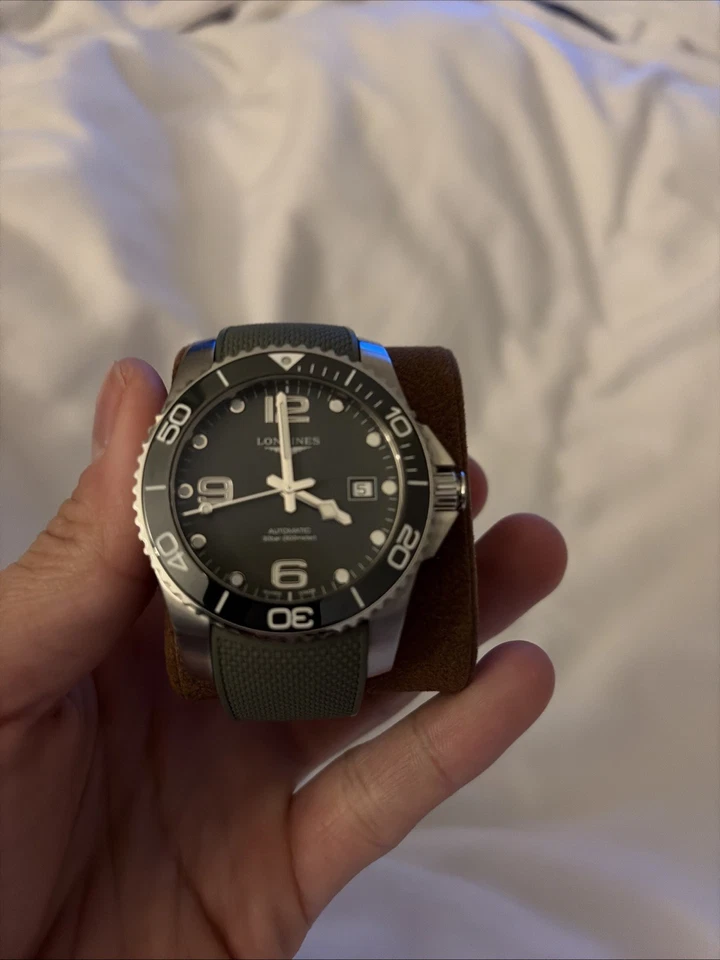 Longines HydroConquest Green Men's WatchL3.782.4.06.6,Full Set inc box & papers, photo 1 of 2