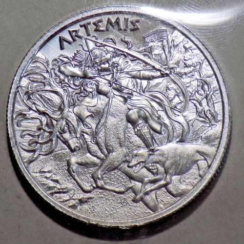 1 Oz. .999 Silver Intaglio Mint Greek Mythology No.3 Artemis High Relief-BU