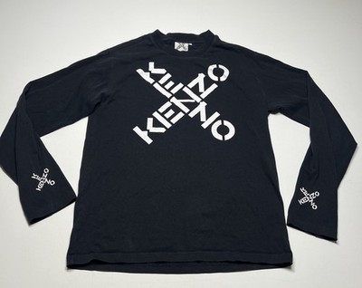 Kenzo Long Sleeve T Shirt Size Small Cross Logo | eBay