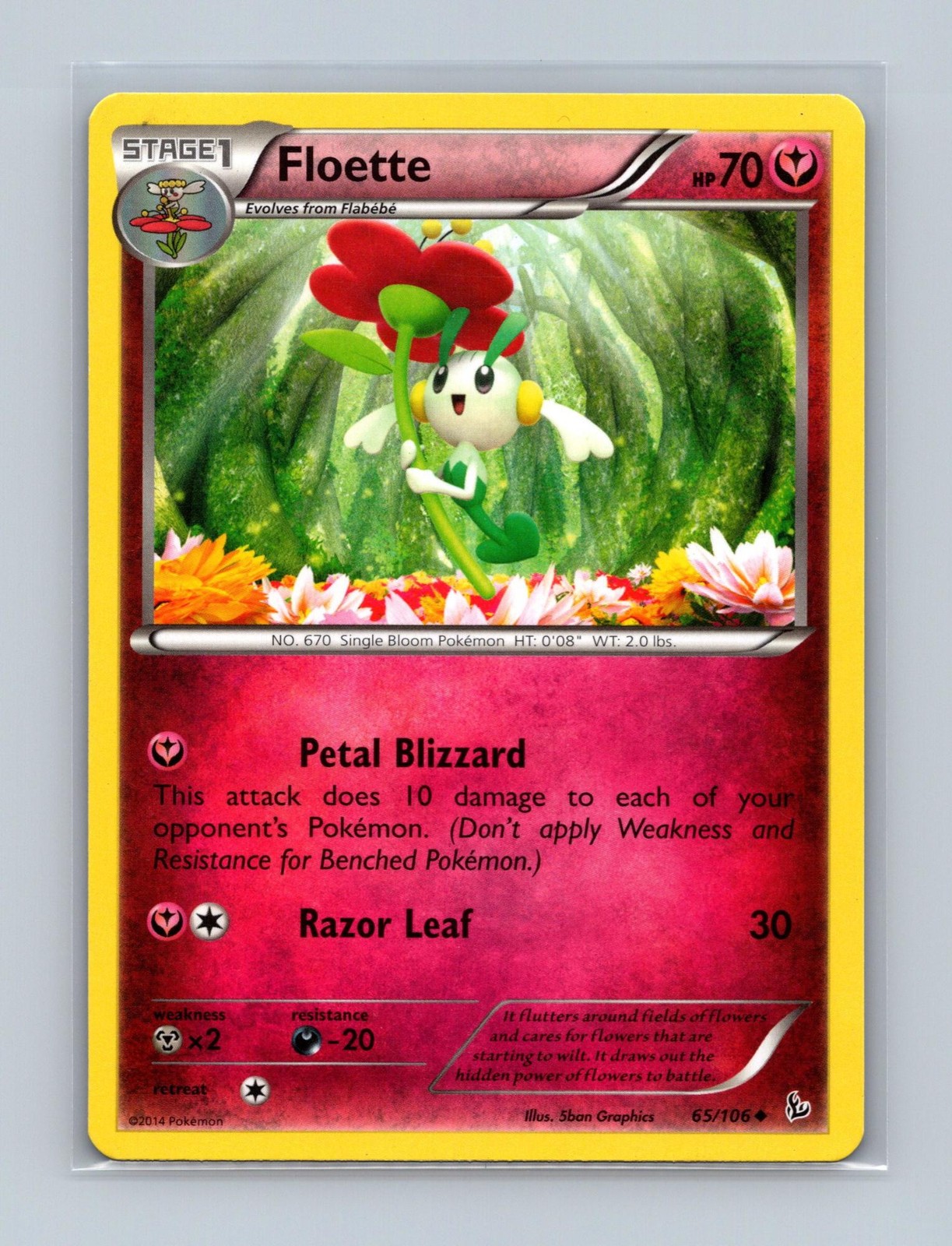 Floette 65/106 Uncommon Flashfire Pokemon Lightly Played