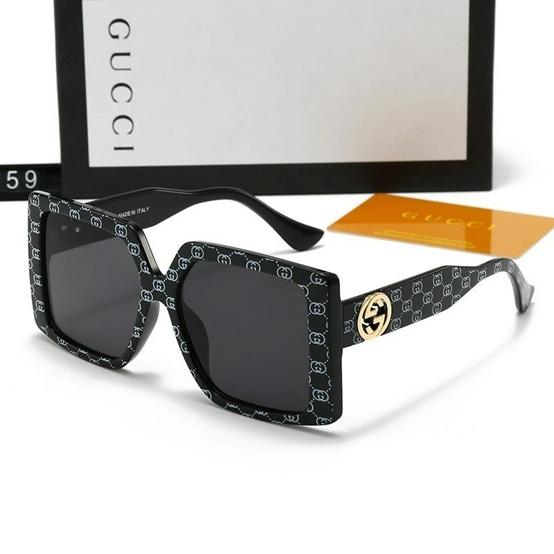 Gafas de sol cuadradas Gucci a prueba de viento para hombre y mujer gafas para montar al aire libre con caja Foto 4 de 4