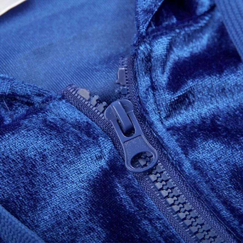 Conjunto de 2 piezas de chándal de alta costura con logotipo jugoso Y2K para mujer traje deportivo terciopelo trotar Foto 4 de 4