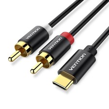 Vention USB C to 2 Rca Audio Cable, Type-c to Rca Cable 2rca Jack