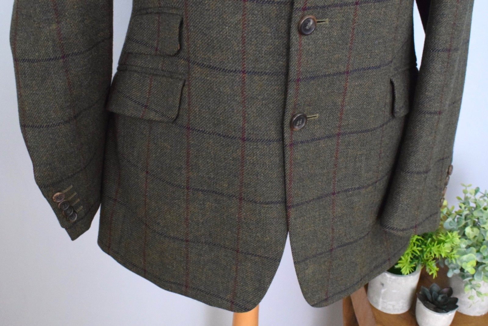 FILA Giacca lunga EDE & RAVENSCROFT Forest Huntsman tweed hacking £ 495 taglia 42L 52L XL