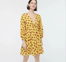 J. Crew X Edie Parker | long sleeve cover-up dress in strawberries