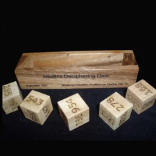 Heath's Deciphering Dice - amazing math and magic effects - all wood -made USA