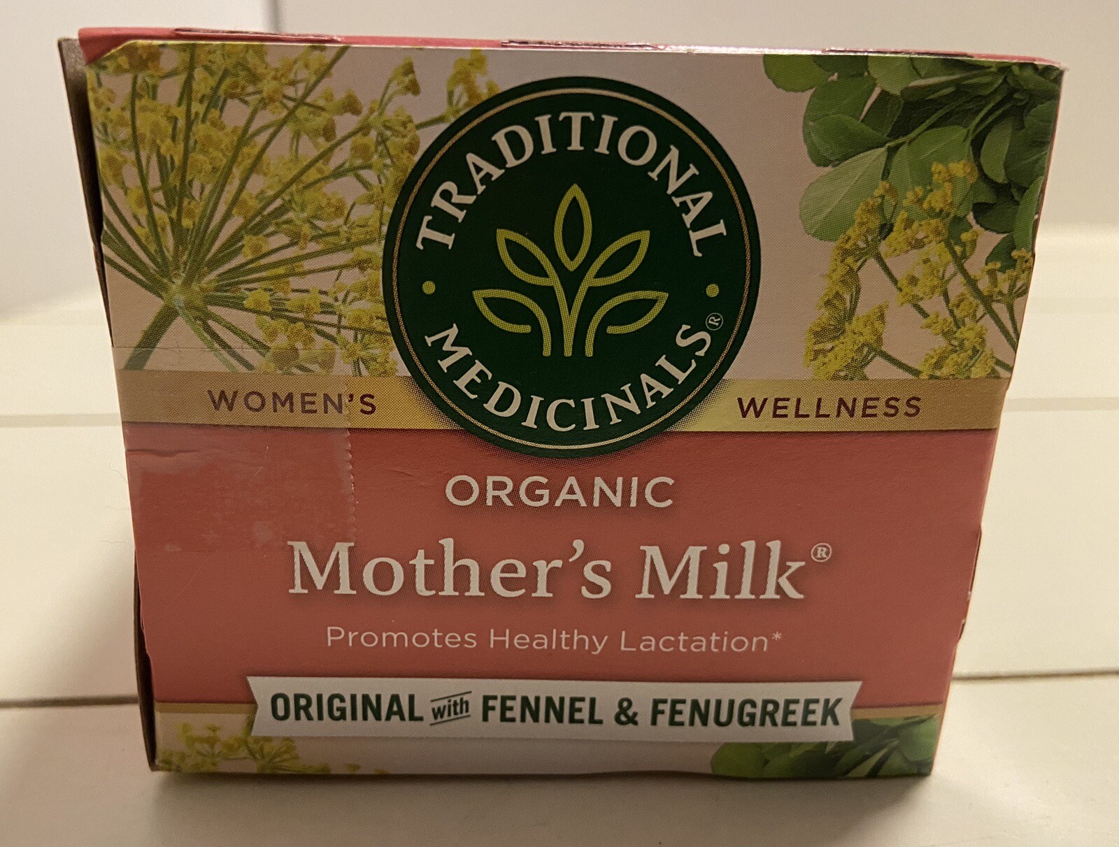 16 Wrapped Organic Mothers Milk Tea Bags Fennel and Fenugreek Caffeine