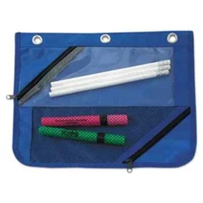 Advantus Two-Section Binder Pouch 11 x 9 Blue 3/Pack 94035 New