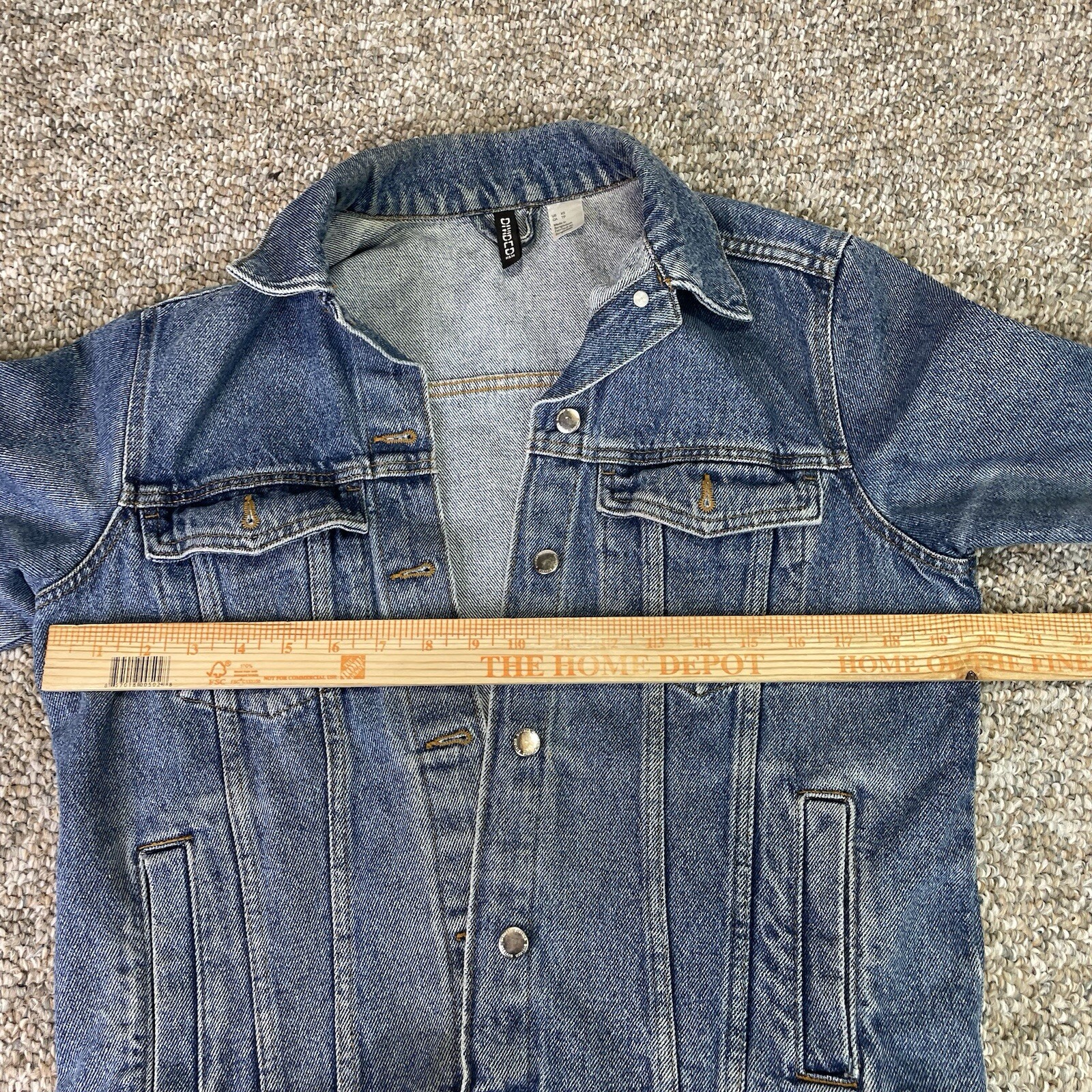 DIVIDED H&M - WOMEN'S MEDIUM WASH DENIM JACKET - SIZE XS thumbnail 5